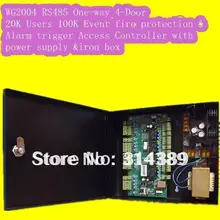 Wg2004 RS485 Сетевое оборудование четыре 4 двери контроллер доступа 20 К пользователей 100 К события mem тревог триггер программируемые с источника питания