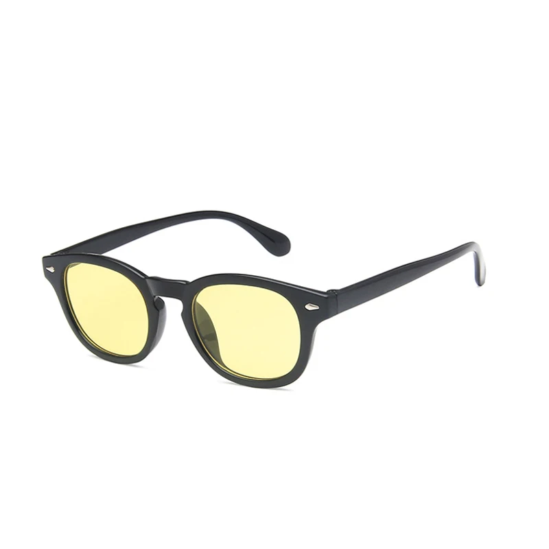Iboode очки детские для мальчиков и девочек Детские брендовые солнцезащитные очки ретро круглые солнцезащитные очки анти UV400 очки Oculos - Цвет линз: Black Yellow