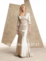 Wholesale - 2012 New Style Discount Strapless Champagne Sheath Bolero Mother of the Bride Dress With Jacket