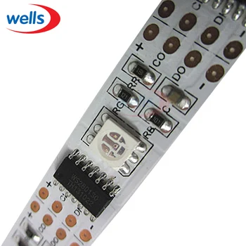 

1M 32 Pixels WS2801 External 2801ic Dream Color 5050 rgb led strip addressable Non waterproof LED Strip Light DC5V
