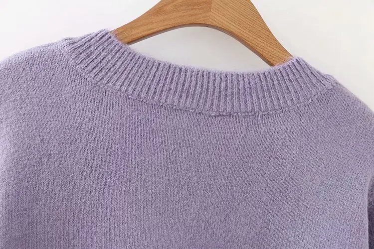 Большой размер, v-образный вырез, длинный рукав, Женский вязаный пуловер,, Повседневный, однотонный, карамельный цвет и фиолетовый, женский свитер, шерсть, для женщин, 5XL