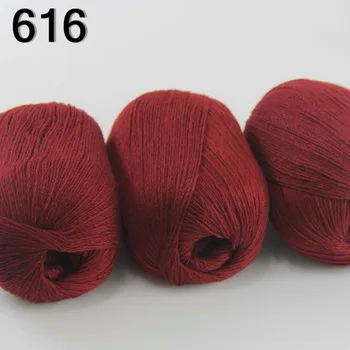 

High quality 100% pure cashmere luxury warm and soft hand-knitting yarn Wine 233-616