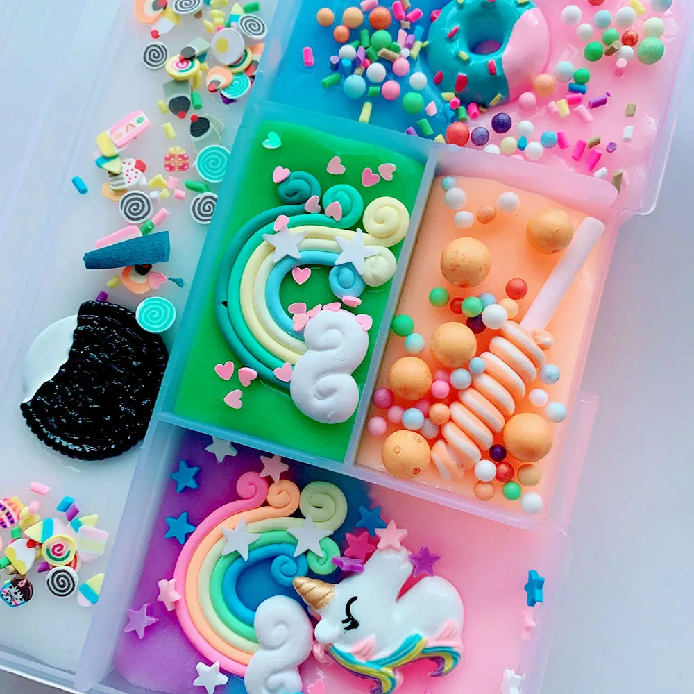 

Clear Slime set Fantasy Five-square Slime Crystal Mud DIY Crystal Mud Slime Poke Mud Toy Mud DIY Art Craft Christmas Gift