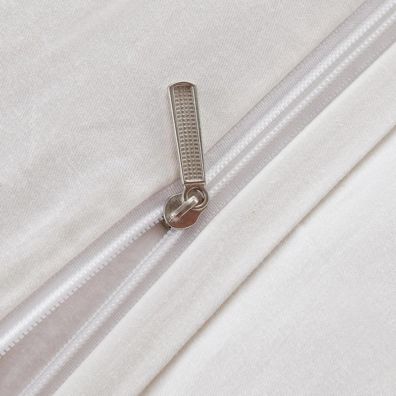 Комплект постельного белья из 4 предметов Роскошный Белый Жаккардовый атласный