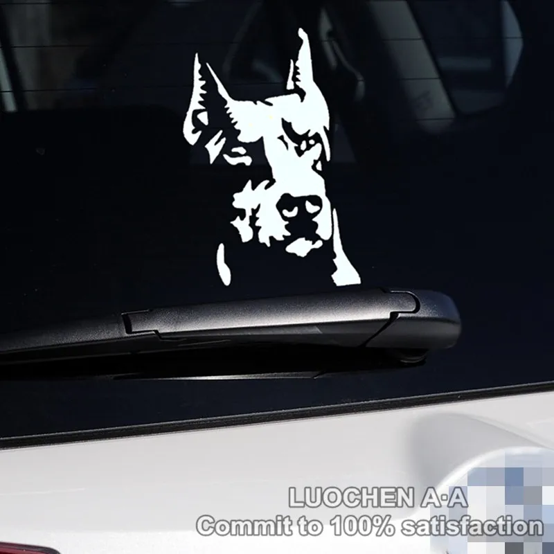 Автомобильные наклейки Dog Hound Doberman Pinscher забавные креативные милые на лобовое