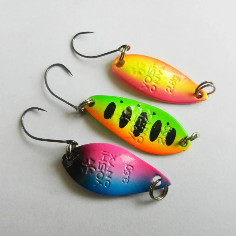 Multi shapes multi sizes multi colors mini spoon lures fishing metal
