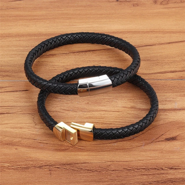 Men’s Simple Design Genuine Leather Bracelet Budget Friendly Accessories