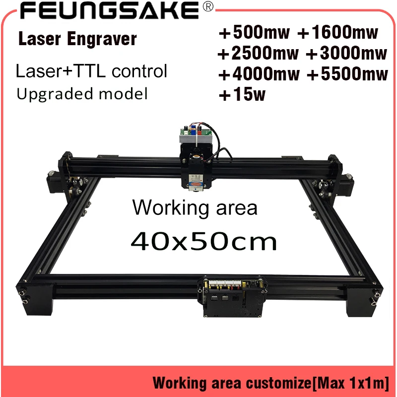 500mw 2500mw 3000mw Laser Power DIY Mini Laser Engraving Machine 40 50cm Engraving Area Mini Marking