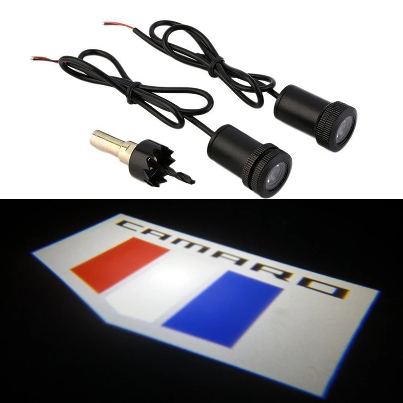 AEING 2pcs Welcome Ghost Shadow Lights LED Courtesy Door Projector font b Lamps b font fit