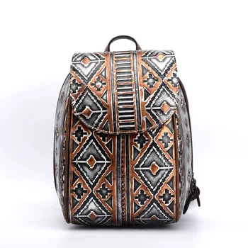 

Women Vintage Genuine Leather Women Backpack Shoulder Bags Large Capacity School Backpacks Teenage Girl Travel Bag