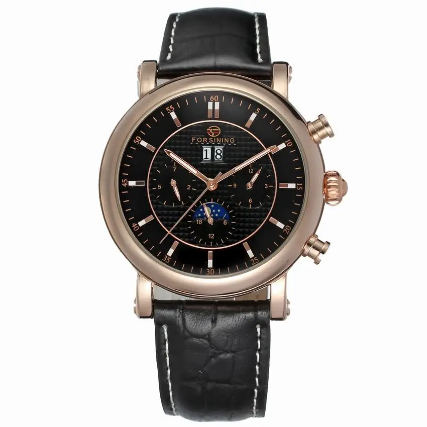 Luxury Skeleton Mechanical Watch Automatic Men Classic Male Leather Wrist Watches Auto Date Display Relogio Clock | Наручные часы