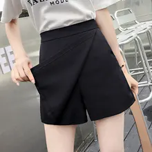 Женские однотонные шорты, юбка для женщин, pocekt, осень/зима, новинка, повседневная, завышенная талия, выше колена, мини, Офисная Женская юбка, милая