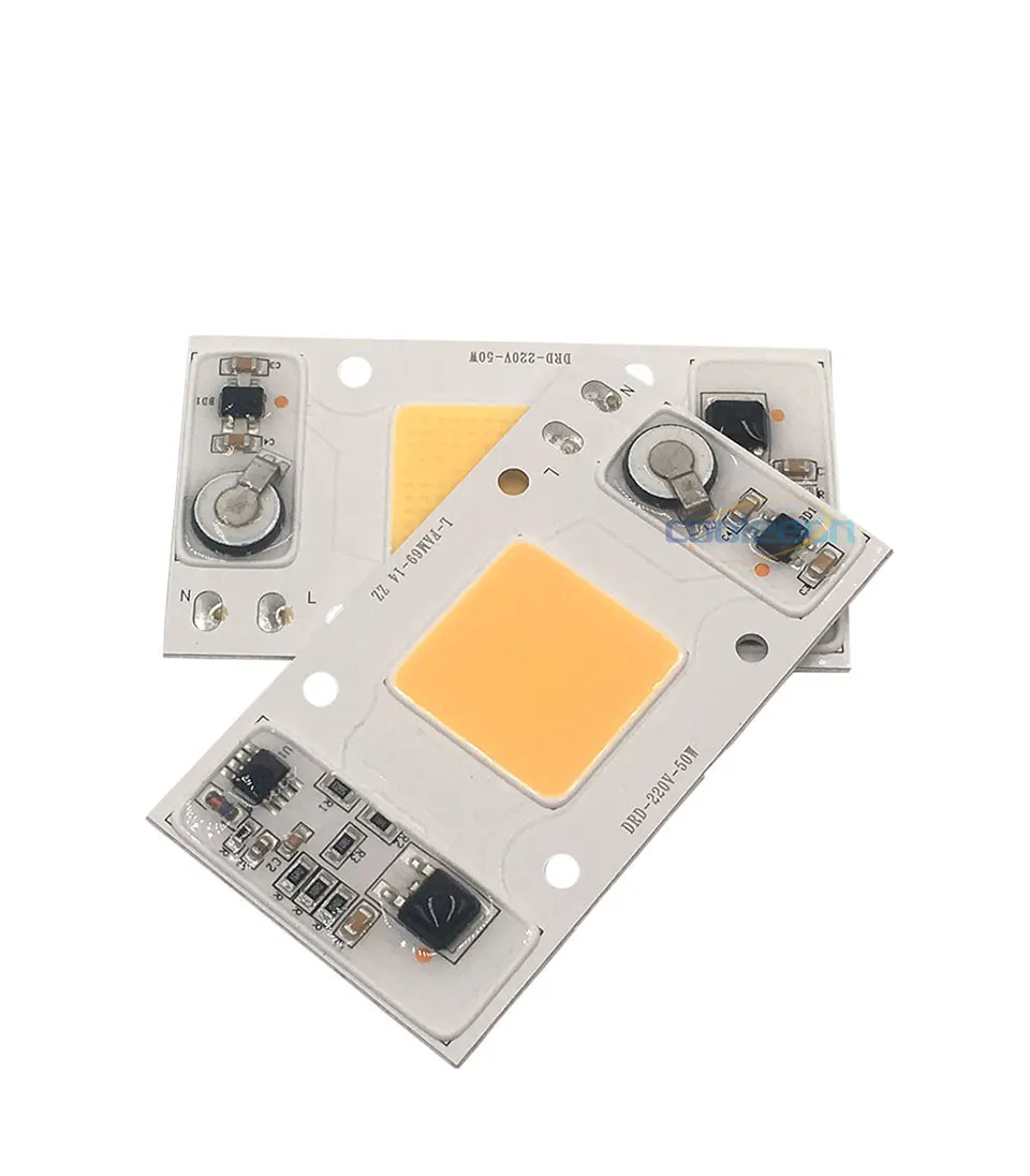 Full Spectrum COB LED Lamp 50W 95% RA 220V AC COB Chip Smart IC for Plant Frow Lights Floodlight Lighting Source Warm Cold White (6)