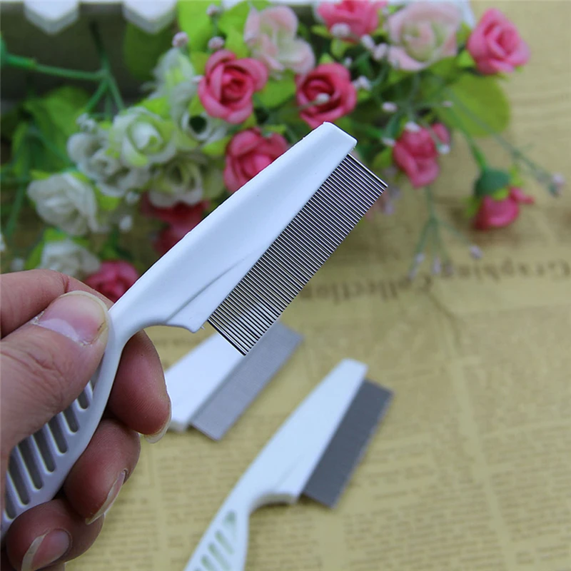 

Professional Stainless Steel Nit Head Hair Lice Comb Fine Toothed Flea Flee with Handle Comb for Tools