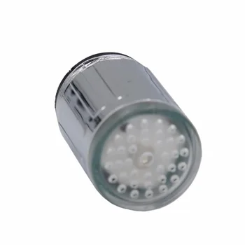 

By dhl/fedex 100 pcs/lot Big Waterfall Faucet Water Powered Mixer Tap Automatic Temperature sensor LED 3 Colors Basin Tap