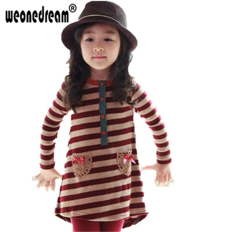 

WEONEDREAM New Spring Autumn Children Girls Clothing Sets Striped Clothes Bow Tops T Shirt Leggings Pants Baby Kids 2 Pcs Suit