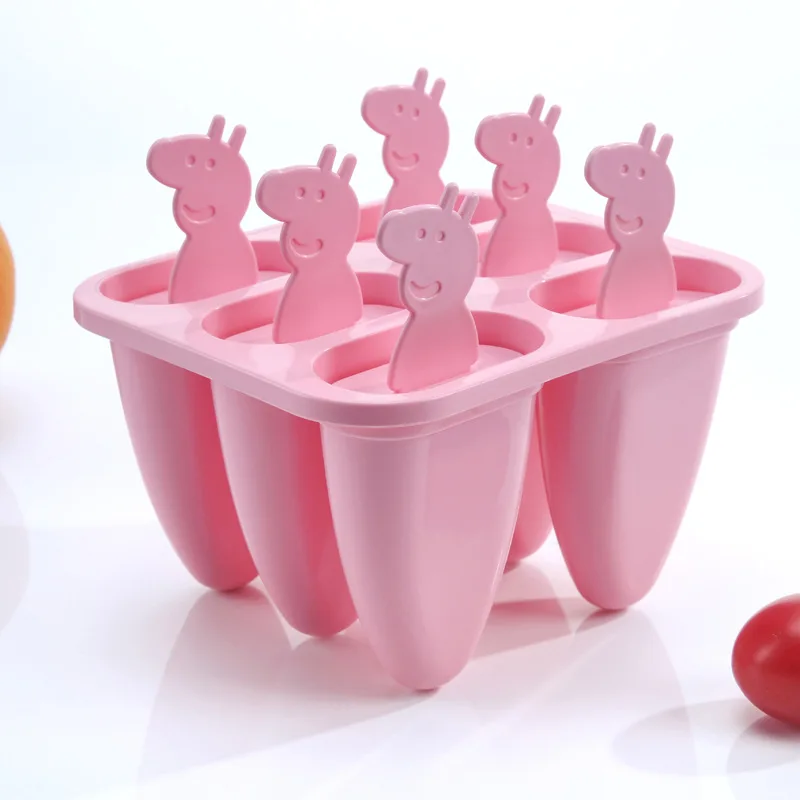 

6 cell Creative Reusable Handle Mould Kitchen Ice Cube Molds Popsicle Maker DIY Ice Cream Tools Cooking Tools