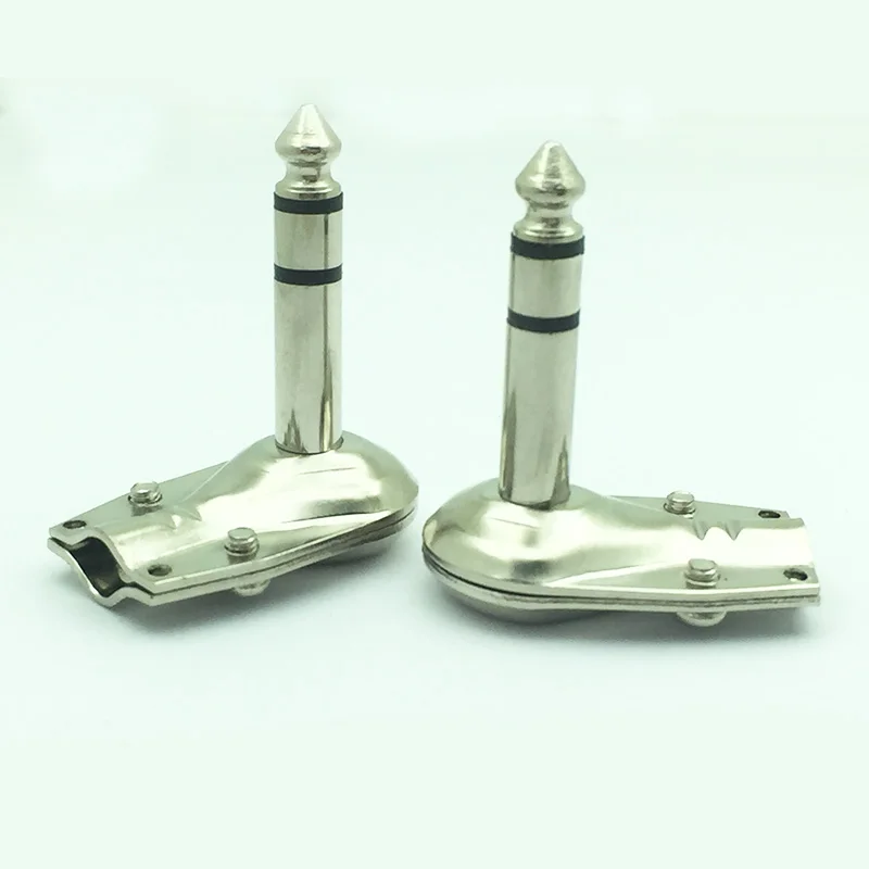 Right Angle 6.35mm Jack 3 Pole Stereo Male Plug Guitar Phono 14 Inch Plug for Guitar Effect Pedal Instrument (6)