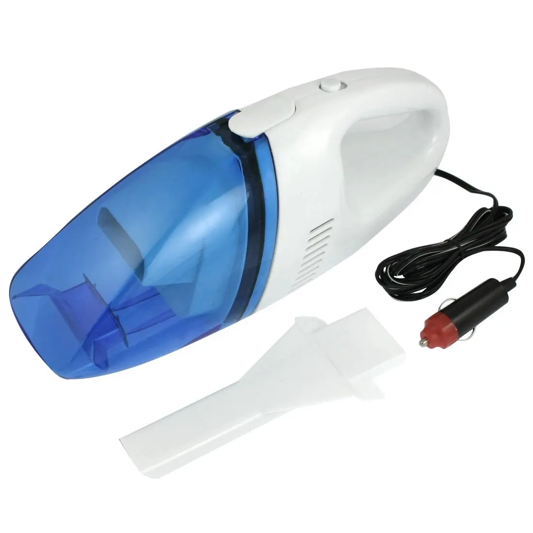 Белый прозрачный синий пластиковый автомобильный пылесос для пыли DC 12V