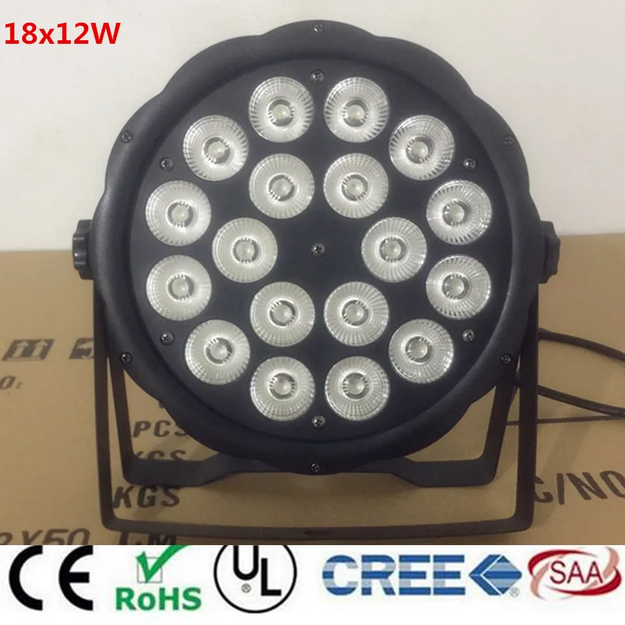 

18x12W RGBW Led Par Light DMX Stage Lights Business Lights Professional Flat Par Can for Party KTV Disco DJ Lamp