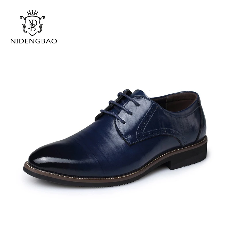 

Brand Size 47 48 Fashion Cow Leather Men Dress Shoes Pointed Toe Bullock Oxfords Shoes For Men Lace Up Designer Luxury Men Shoes