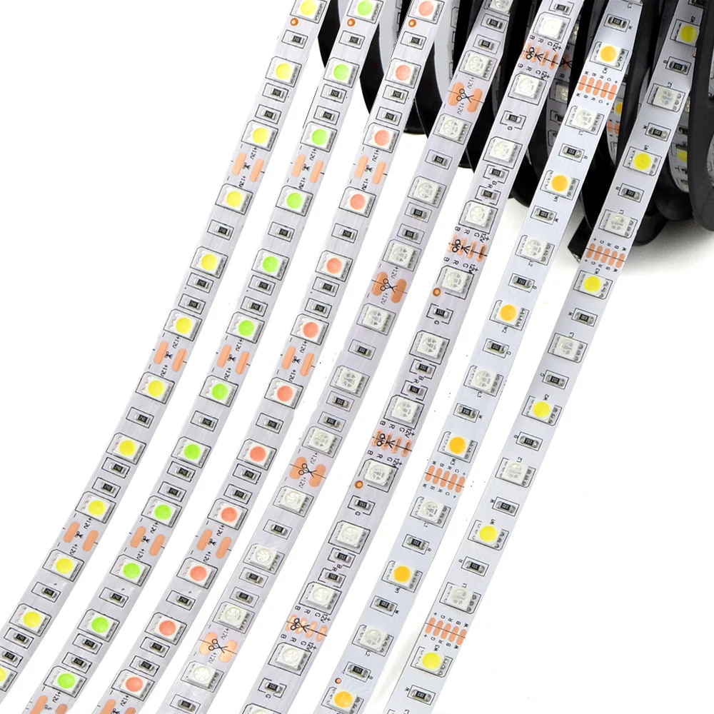 

1 Roll SMD 5050 RGB LED Strip Waterproof 5M 300LED DC 12V RGBW RGBWW Fita LED Light Strips Wall Lamp Flexible Ribbon Tape Luz