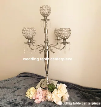 

lattest style Tall Crystal candelabra table centerpiece candlestick wedding decoration