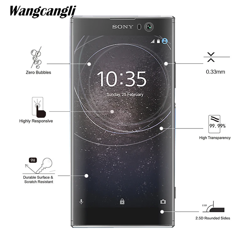 Wangcangli закаленное стекло для Sony Xa2plus Защитная пленка телефона 2.5D экрана |