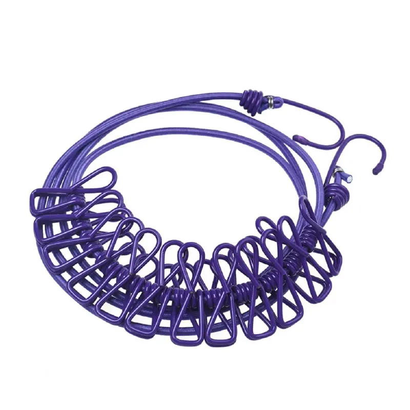 Laundry Drying Rope Clothesline Travel Portable Windproof Elastic