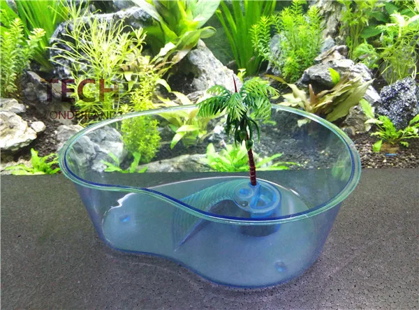 

Aquarium turtle feed cylinder Decorative Floating Basking Platform for Amphibian Reptile Turtle play climb island free shipping