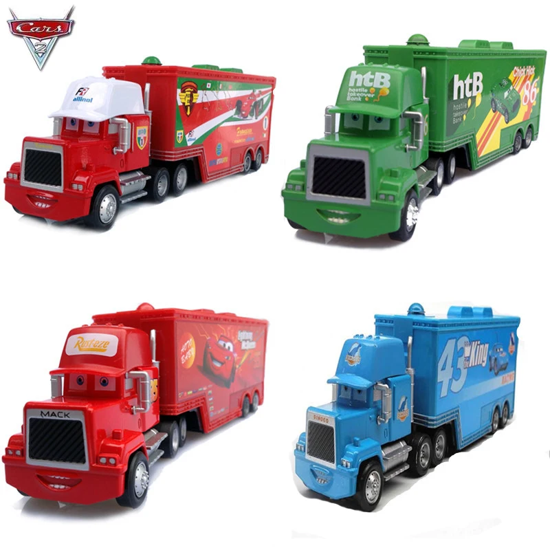 1 55 Disney Pixar Cars 2金属重いトラックおもちゃライトニング