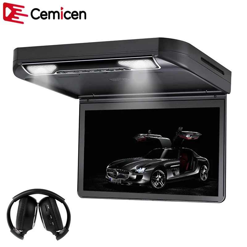 Cemicen 13 3 дюймовый HD TFT цифровой широкий экран крепление на крышу автомобильный DVD