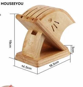 Многофункциональный держатель для ножей, креативная стойка для ножей, деревянные блоки для ножей и рулонные сумки, кухонные принадлежности для хранения и организации