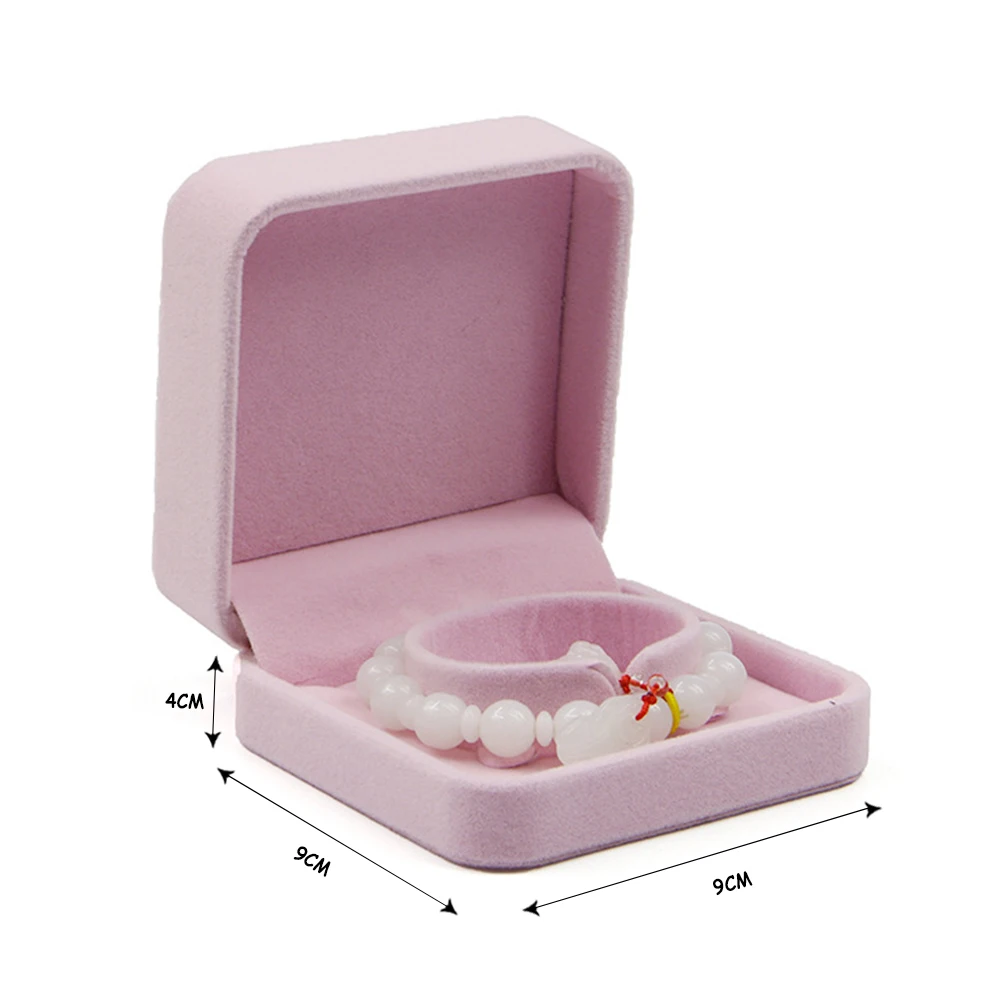 Розовый кулон ожерелье браслет коробка для хранения ювелирных изделий Кольцо Серьги Органайзер Дисплей Чехол многоразмерная упаковка коробка модный подарок - Цвет: E