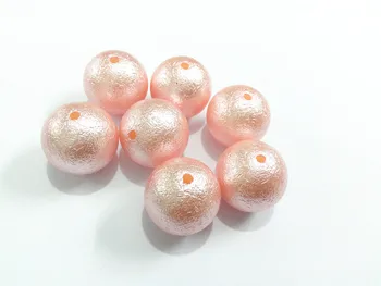 

(Choose Size First) 12mm/16mm/20mm Pastel Pink Acrylic Wrinkles Pearl Beads