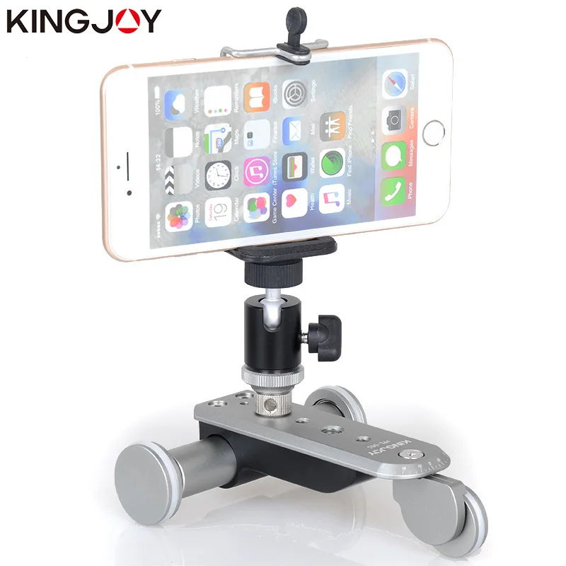 Skup KINGJOY PPL 06S upływ czasu Mini motorowe elektryczny jazda kamerowa silnika Dolly ciężarówka samochodów do kamery Camera Dolly dla kamery