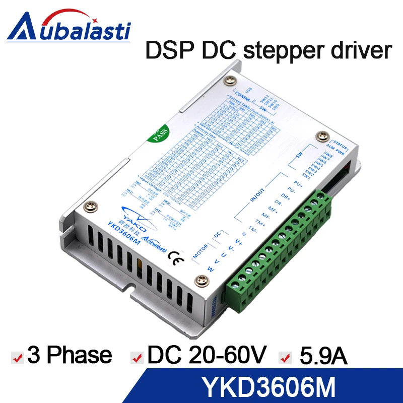 DSP stepper motor driver YKD3606M 3 Phase DSP Stepper Drive 20V-60VDC 5.9A 32 bit DSP for 42-86mm for cnc engraver machine DSP stepper motor driver YKD3606M 3 Phase DSP Stepper Drive 20V-60VDC 5.9A 32 bit DSP for 42-86mm for cnc engraver machine