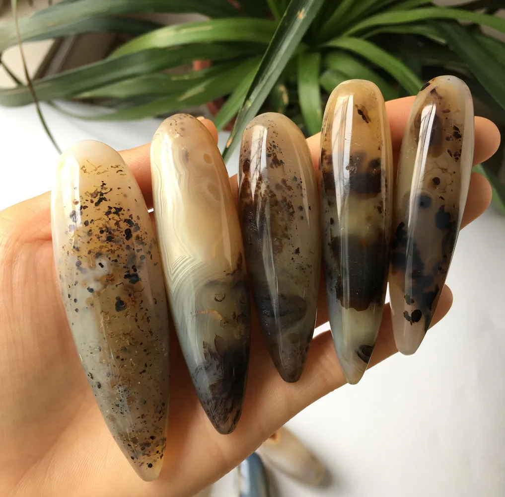 1kg 7-8pcs Wholesale color aquatic agate massage stick healing treatment stick