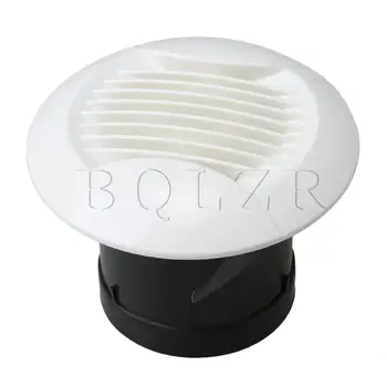 

BQLZR 7.5cm Mount Dia White Air Vent Grille w/ Straight Leaf Mesh Outlet Cover