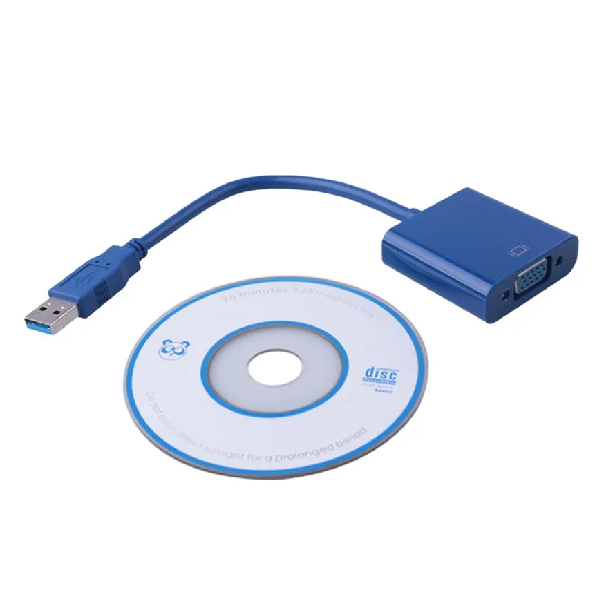 USB 3 0 в VGA Мульти дисплей адаптер конвертер внешняя видеокарта для ноутбука DVD