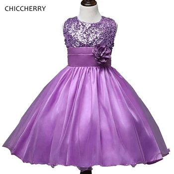 

Bright Sequins Lavender Fashion Girls Dresses For Party And Wedding Prom Dresses Graduation Gowns Children Clothing Kids Clothes