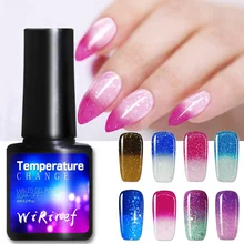 8 мл термочувствительный, изменение цвета лак для ногтей УФ-гель для ногтей Блеск Мерцающий Маникюр растворимый лак аксессуары для ногтей