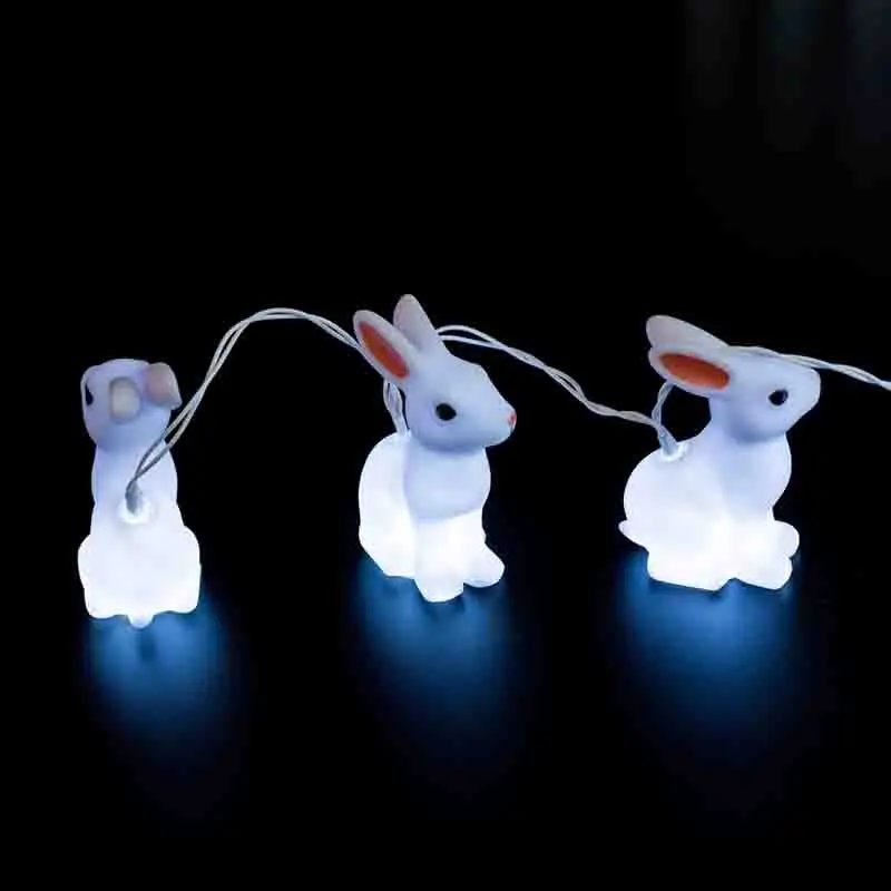 Super Cute White Rabbit lighting String Starry Lights Animal Bunny