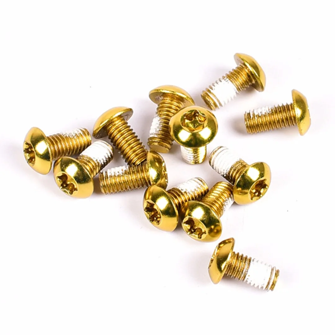 12Pcs Bicycle Brake Disc Screws Mountain Bike Disc Brake Rotor Steel Alloy Bolts Screws Cycling Accessories Colorful