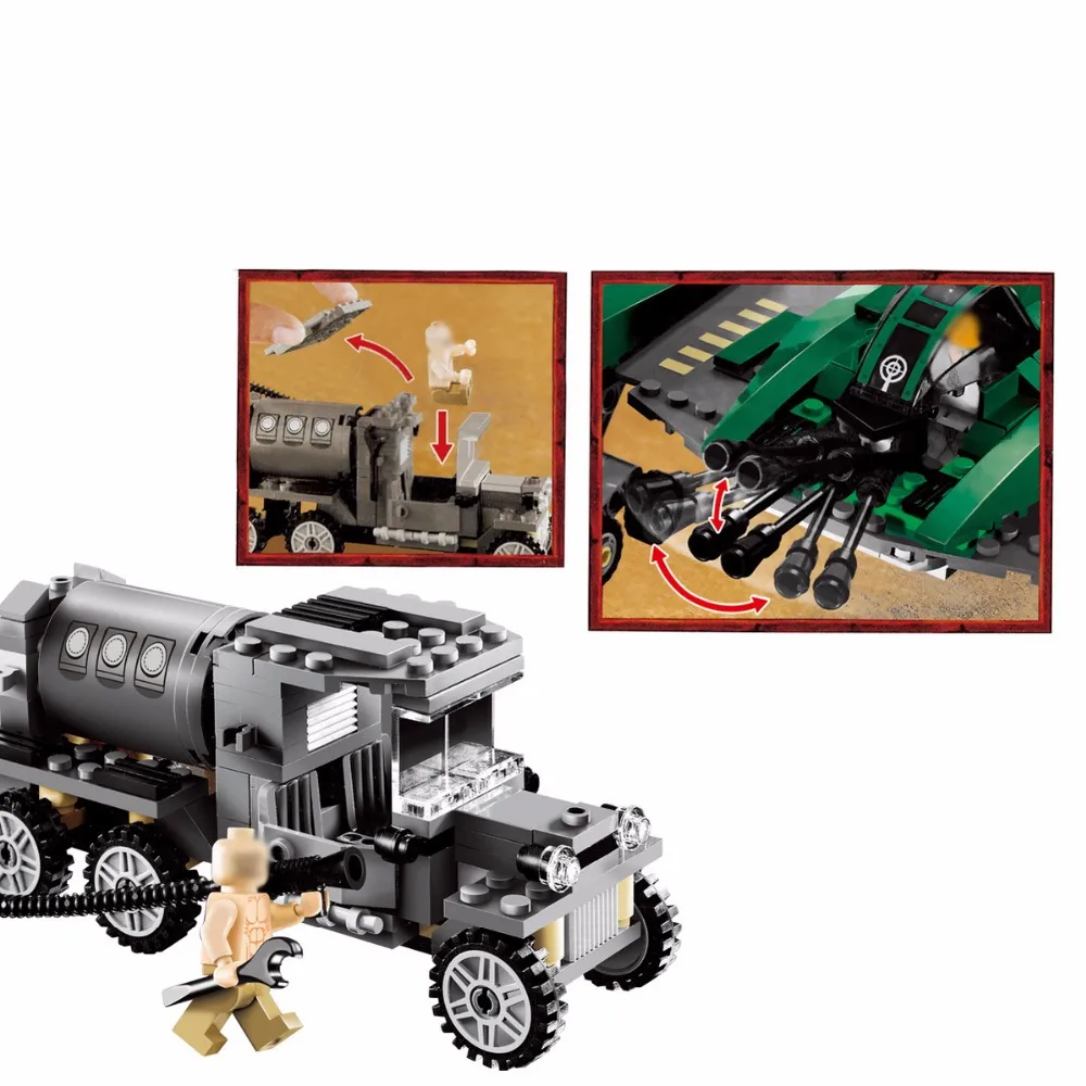 

Lepin 31002 401pcs Indiana Jones Fighter on the Flying Wing Plane Model Building Block Compatible 7683 Toys for Children Gifts