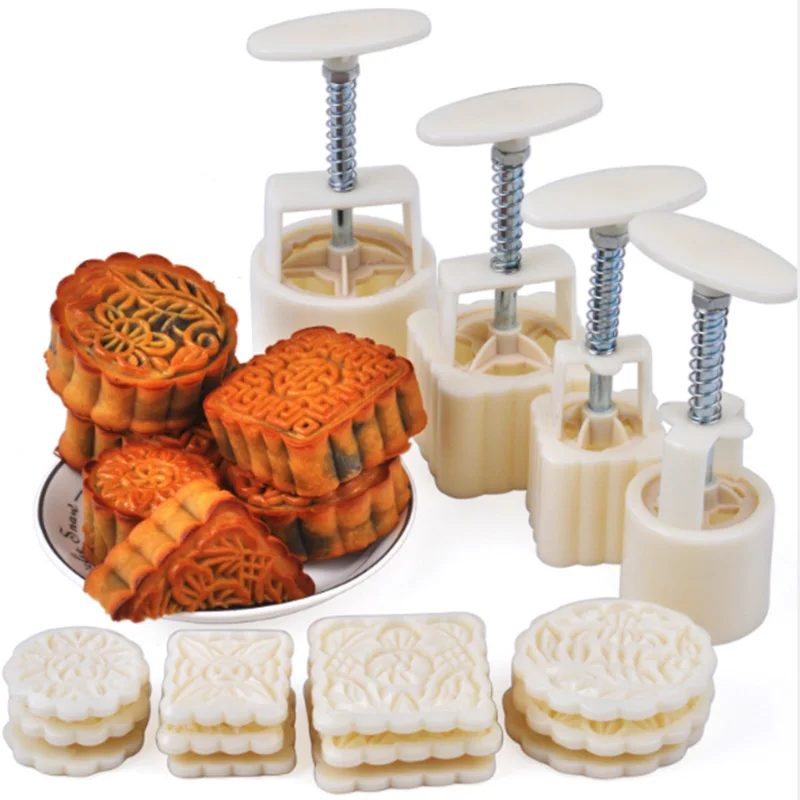 

16pcs Moon Cake Fondant Decorating Cookies Mould 12Pcs Petals Templates 4pcs Moon Cake Mould Round Square Baking Tools