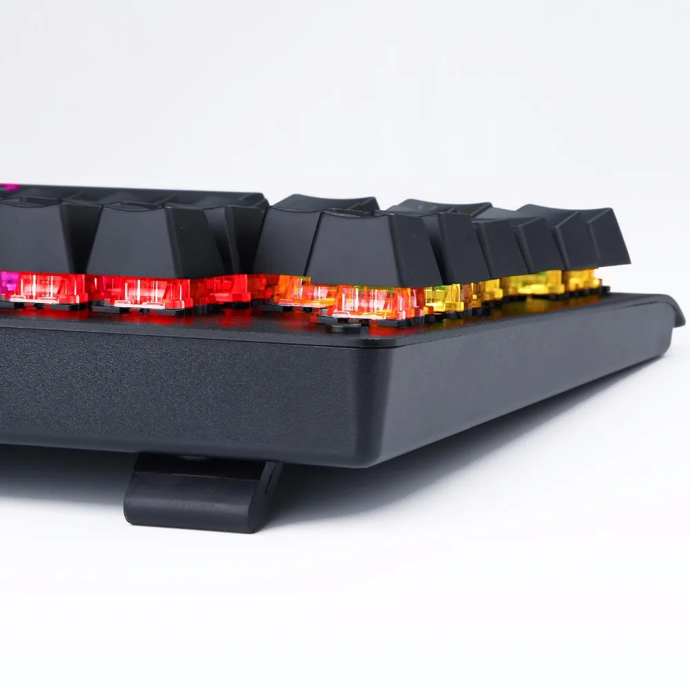 Механическая игровая клавиатура Z77 UK Layout TKL RGB со светодиодной подсветкой, игровая клавиатура с защитой от привидения, 88 клавиш, синие переключатели