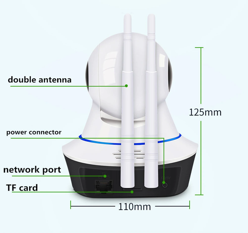 Kruiqi 1080 P панорамирования/наклона Беспроводной Wi-Fi IP Камера Главная видеонаблюдения Видео Камера с двухстороннее аудио Ночное видение для