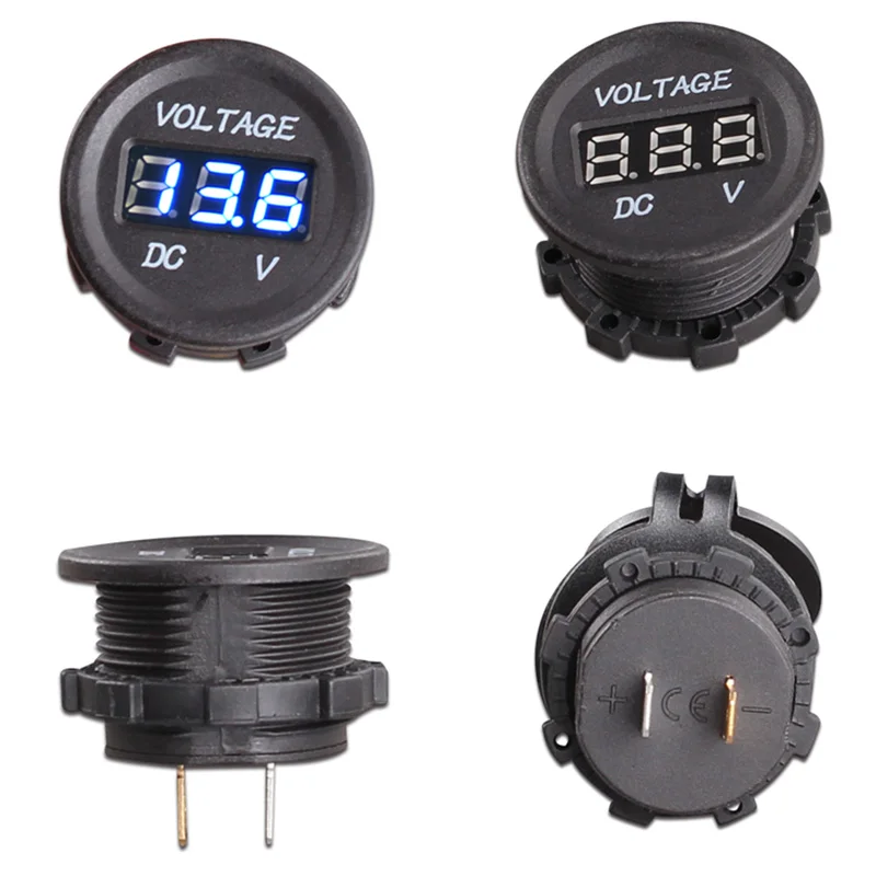 JX-LCLYL 8 Gang Rocker Switch Voltmeter Dual USB Power Socket Panel for Car Marine Boat