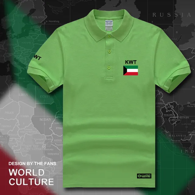 Kuwait Kuwaiti polo shirts men short sleeve white brands printed for